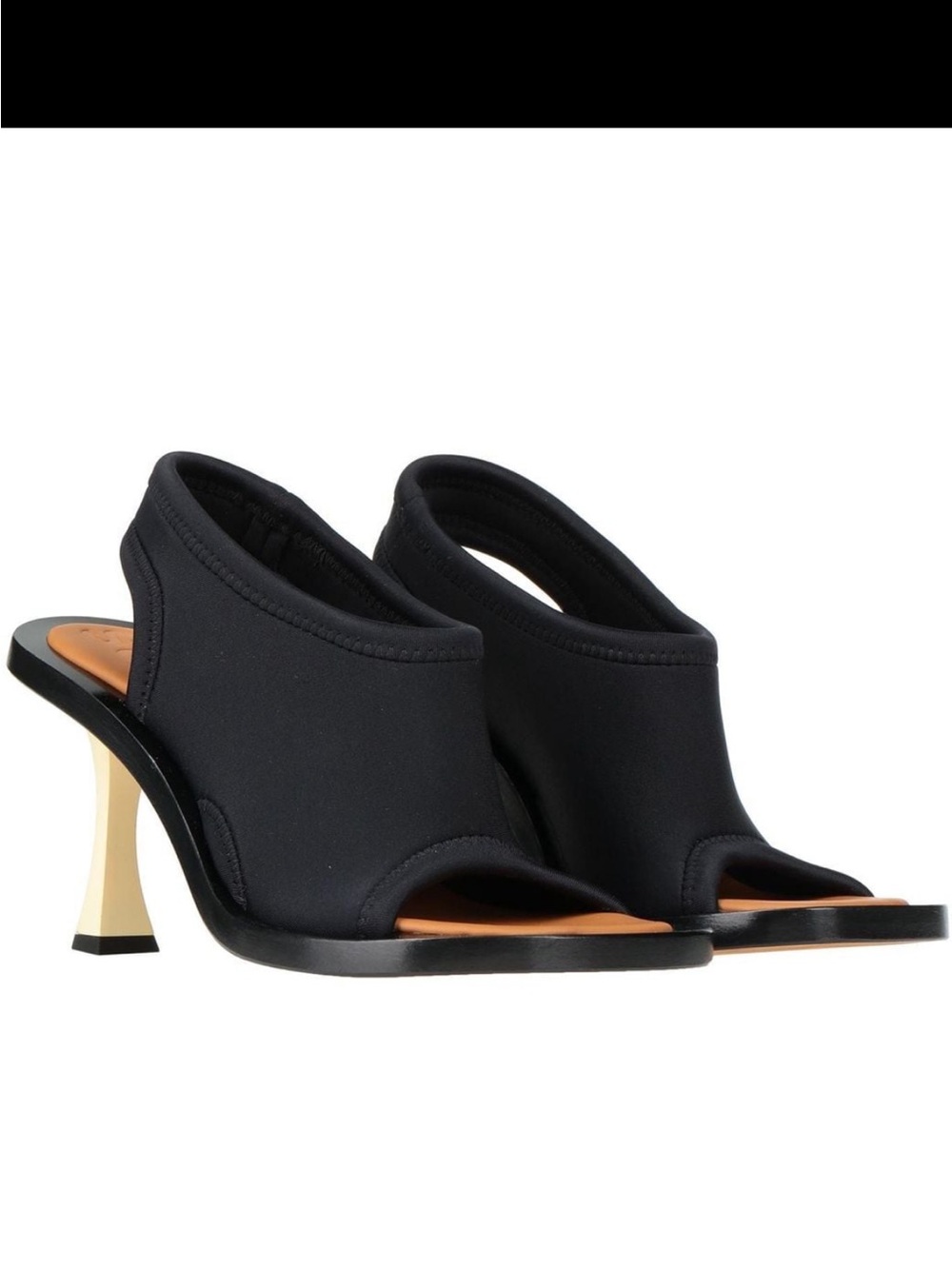 Proenza Schouler Open-Toe Mule scuba neoprene Heels